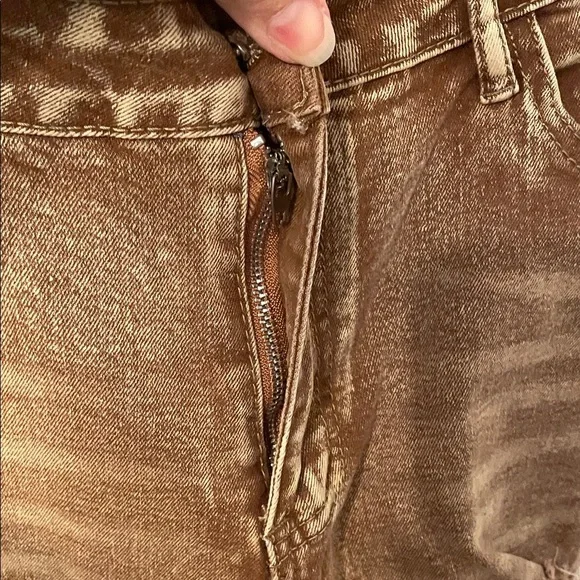 💸💸💸BOGOHO 💸💸💸Distressed Tan Women's Jeans-10 - Picture 9 of 10